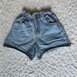 Princess Polly High Waist Blue Shorts - Size 2
